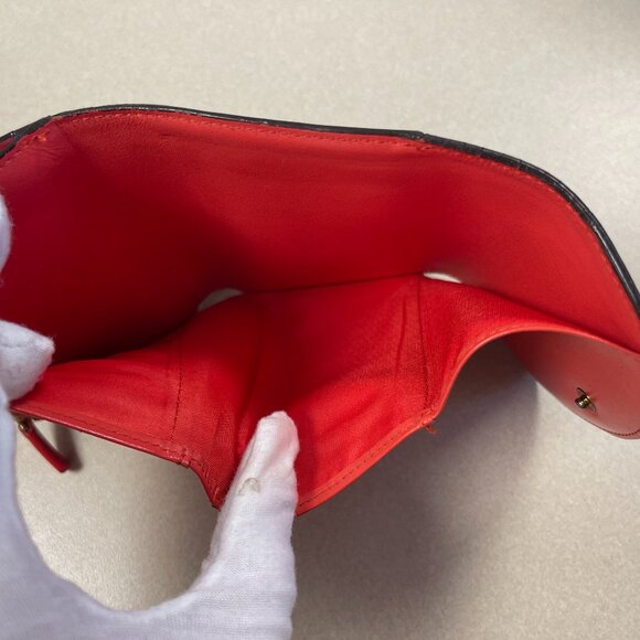 MCM  Visetos Grained Calfskin Tri-Fold Wallet - Marigold Orange - Preowned - Picture 14 of 15